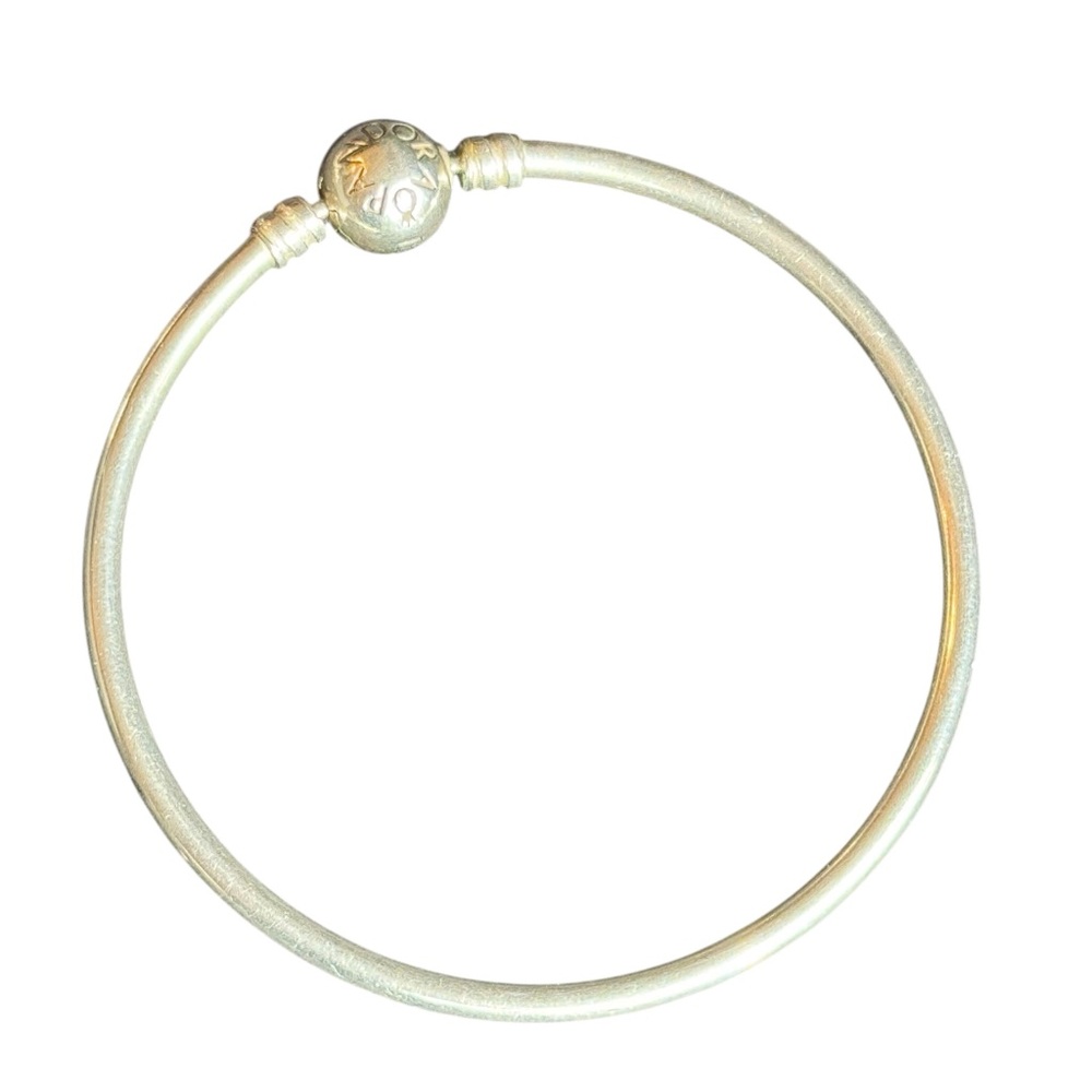 Pandora Sterling Silver 925 Classic Silver Bangle Bracelet AUTHENTIC